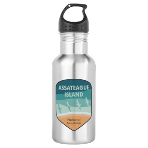 Botella De Agua Gaviotas marinas nacionales de la isla de los Assa