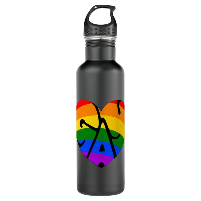 Botella De Agua Gay Heart (Anverso)