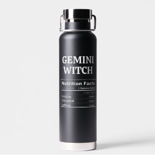 Botella De Agua Gemini Personalizable Regalo Zodíaco Astrología Br