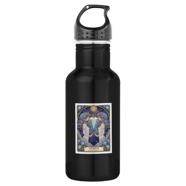 Botella De Agua Gemini Zodiac Artisan Water Bottle (Anverso)