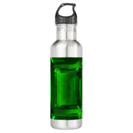 Botella De Agua Gemstone verde esmeralda