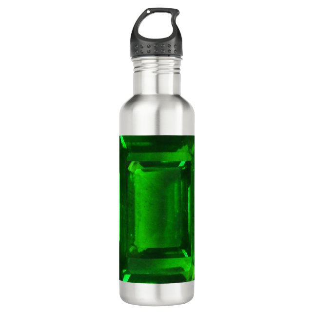 Botella De Agua Gemstone verde esmeralda (Anverso)