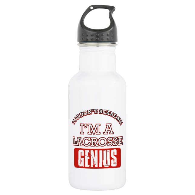 Botella De Agua genio del lacrosse (Anverso)