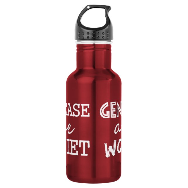 Botella De Agua Genio en el trabajo (Anverso)