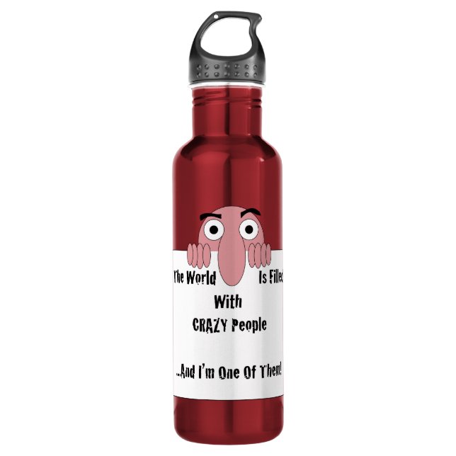 Botella De Agua Gente loca, soy uno de ellos (Anverso)