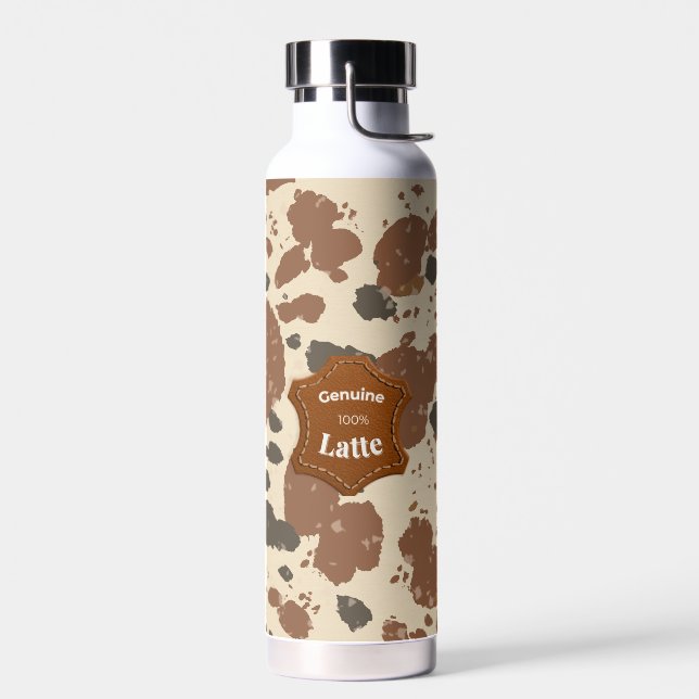 Botella De Agua Genuine 100% Latte Mug | Cowhide Coffee Aesthetic (Izquierdo)