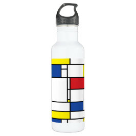 Botella De Agua Geometría Minimalista mondrina De Stijl Arte Moder