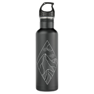Botella De Agua Geometry Mountains Hiking Mountain Lovers 1490