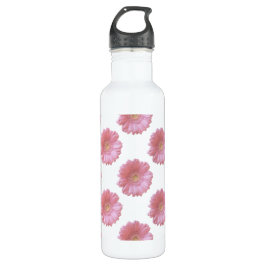 Botella De Agua Gerbera daisy rosa pálido
