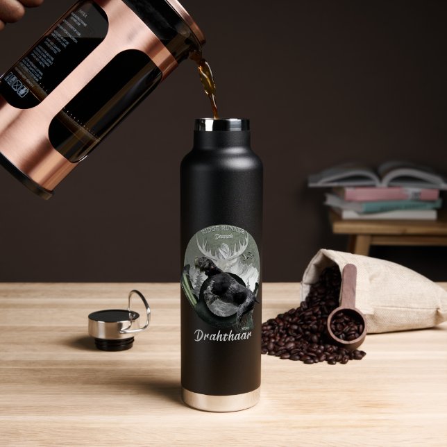 Botella De Agua German Wirehaired Pointer (Café (girado))