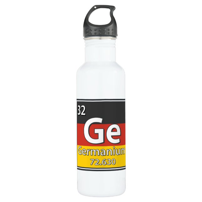 Botella De Agua Germanium - Bandera alemana Ciencia alemana (Anverso)