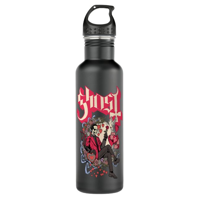 Botella De Agua Ghost Papa Cupid El día de San Valentín Premium  (Anverso)