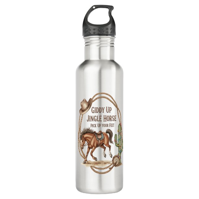 Botella De Agua Giddy Up Jingle Horse (Anverso)