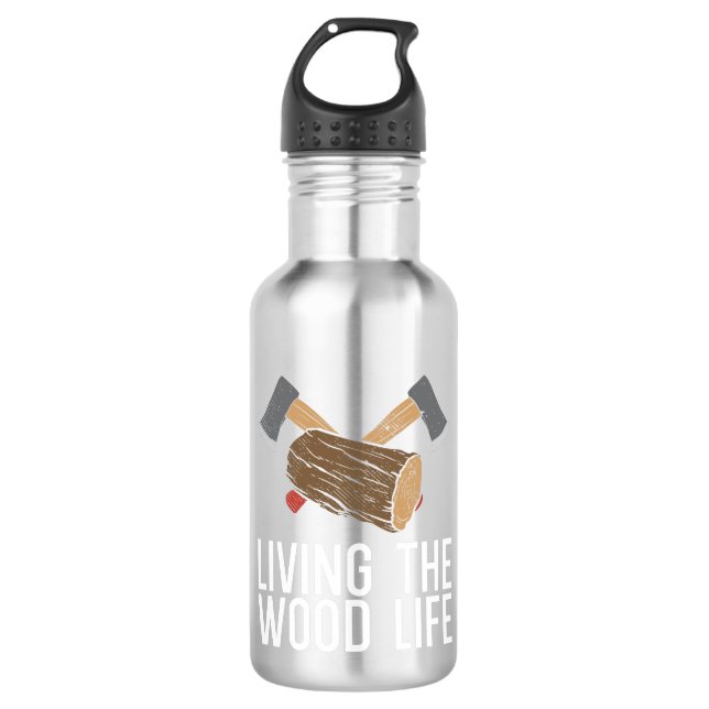 Botella De Agua Gigante de madera de madera (Anverso)