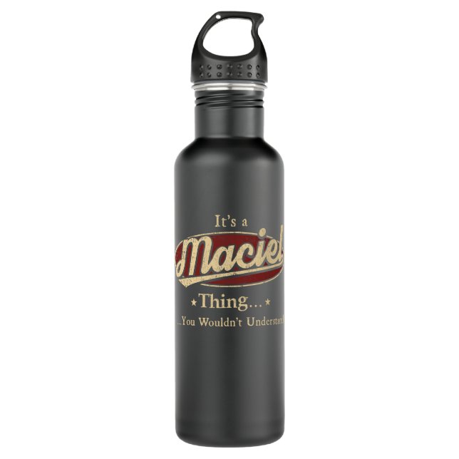 Botella De Agua Gigante del nombre del frasco de MACIEL (Anverso)