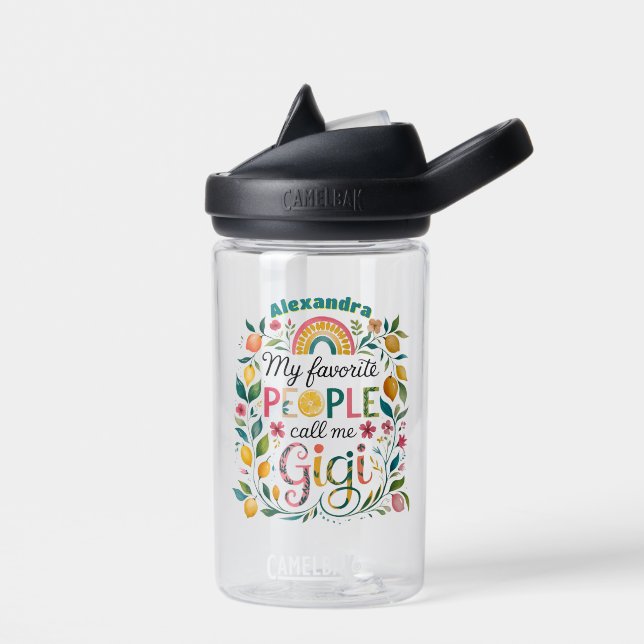 Botella De Agua ❤️ GIGI personalizado regalo Día de la Madre cumpl (Izquierdo)