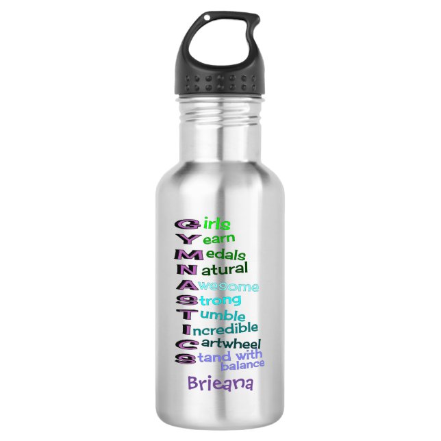 Botella De Agua Gimnasia de los niños personalizada (Anverso)