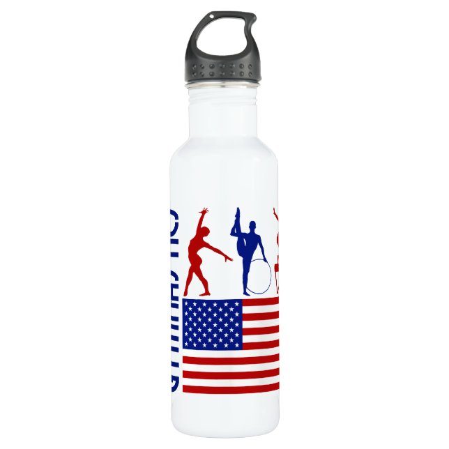 Botella De Agua Gimnasia Estados Unidos (Anverso)
