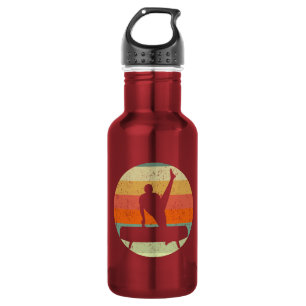 Botella De Agua Gimnasia Masculina Gimnasta Masculino al Atardecer