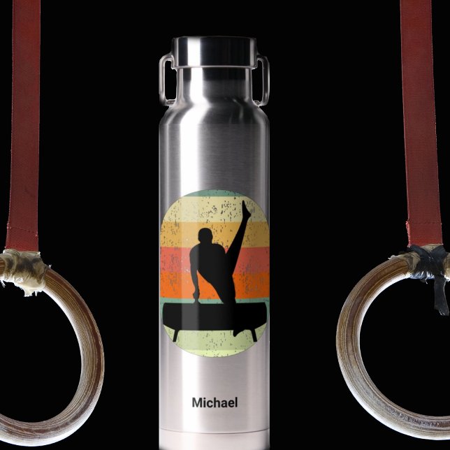 Botella De Agua Gimnasia masculina gimnasta Sunset personalizada (Subido por el creador)