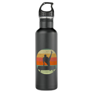 Botella De Agua Gimnasia masculina masculina masculina al atardece