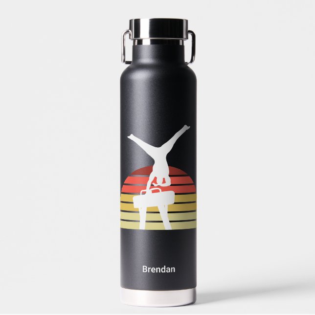 Botella De Agua Gimnasia masculina personalizado Gimnasia de cabal (Delantero)