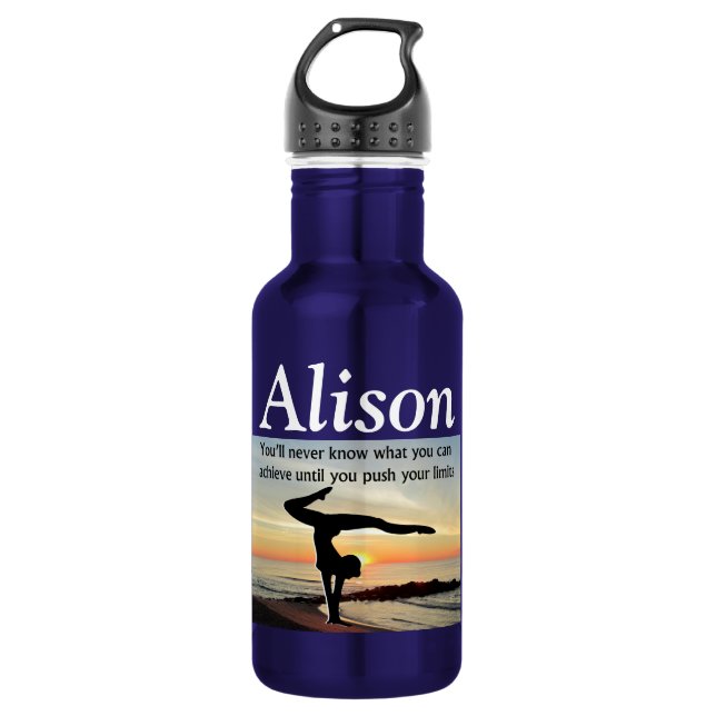 BOTELLA DE AGUA GIMNASIA PERSONALIZADA inspiradora (Anverso)