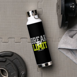 Botella De Agua Gimnasio Adicto Motivacional Fitness Rompe El Lími