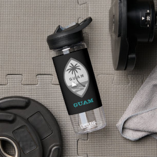 Botella De Agua Gimnasio Guam y escudo de armas guatemalteco / ban