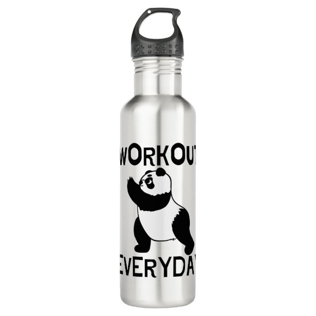 Botella De Agua Gimnasio Panda Workout (Anverso)
