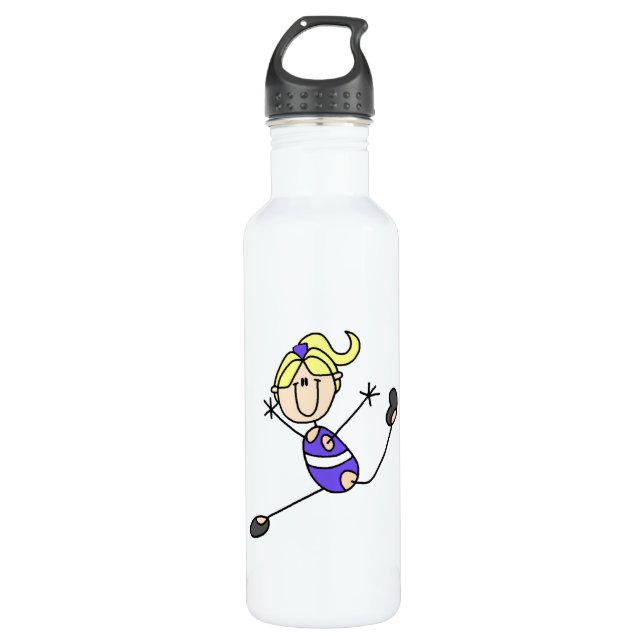 Botella De Agua Gimnasta rubio del chica (Anverso)