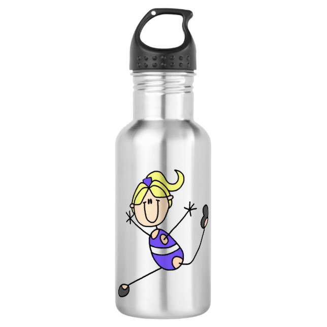 Botella De Agua Gimnasta rubio del chica (Anverso)