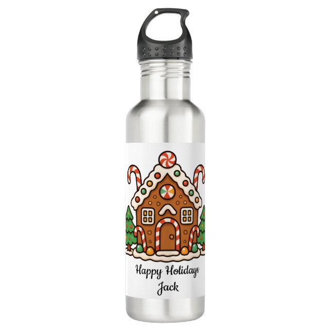 Botella De Agua Gingerbread House (Anverso)