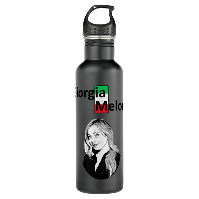 Botella De Agua Giorgia Meloni "Hermanos de Italia" (Anverso)