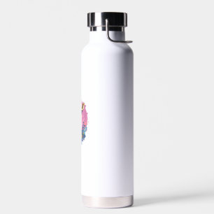 Botella De Agua Girafa Adorable Rodeada De Flores _2