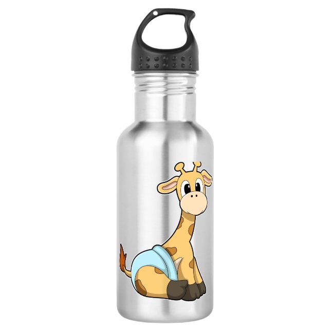 Botella De Agua Giraffe con calzoncillos (Anverso)