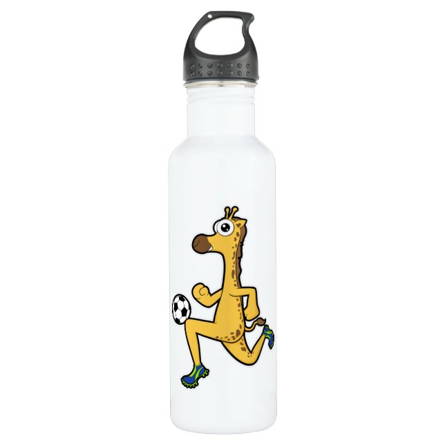 Botella De Agua Giraffe en deportes de fútbol (Anverso)