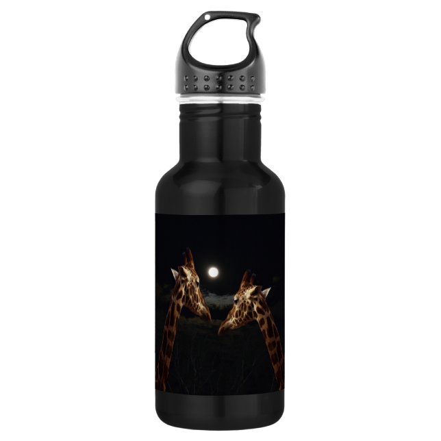 Botella De Agua Giraffe Love In The Moonlight, (Anverso)