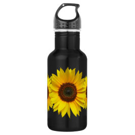 Botella De Agua Girasol 18 onzas. Negro