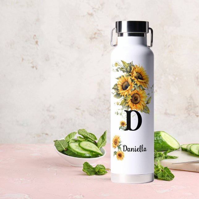 Botella De Agua Girasol moderno personalizado (Subido por el creador)
