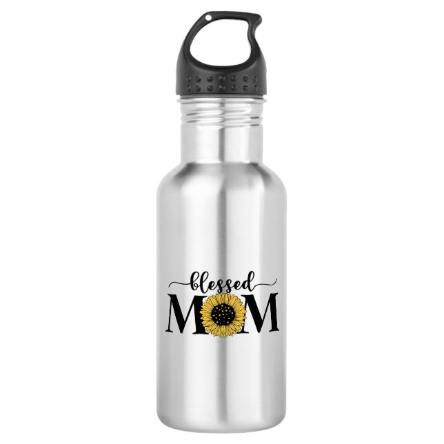 Botella De Agua Girasol y Mamá Bendita  (Anverso)