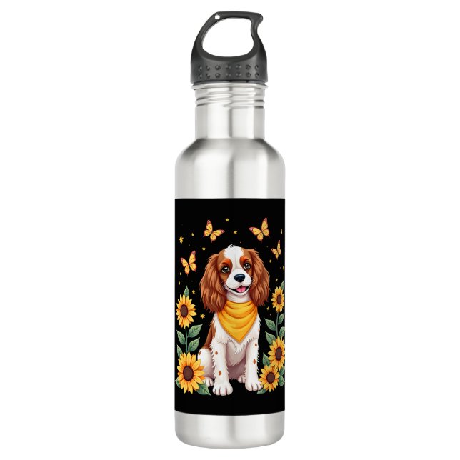 Botella De Agua Girls Women Mom Cavalier King Charles Spaniel Dog  (Anverso)