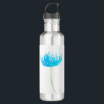 Botella De Agua Girly blue flower watercolor nature art<br><div class="desc">Blue flower watercolor painting by Monika Howarth. Hand painted artwork. Nature,  country art. Bridal shower/ wedding/ anniversary decor. Chic,  pretty,  girly watercolor. You can customise this painting. Please search “customise”button then add text.</div>