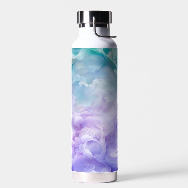 Botella De Agua Giro de nubes azul y púrpura (Izquierdo)
