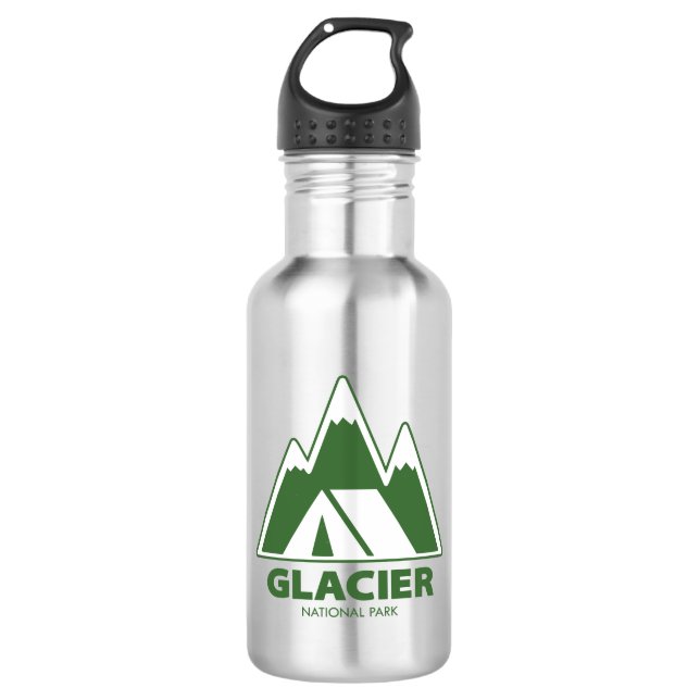 Botella De Agua Glacier National Park Mountains Camping (Anverso)