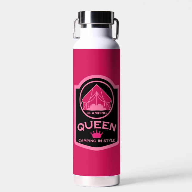 Botella De Agua Glamour Queen Camping In Style (Delantero)