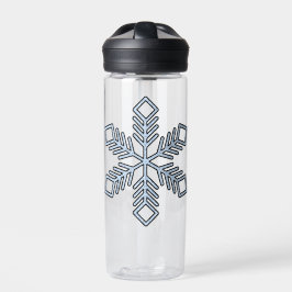 Botella De Agua Glitter Snowflake - Baby Blue Branches