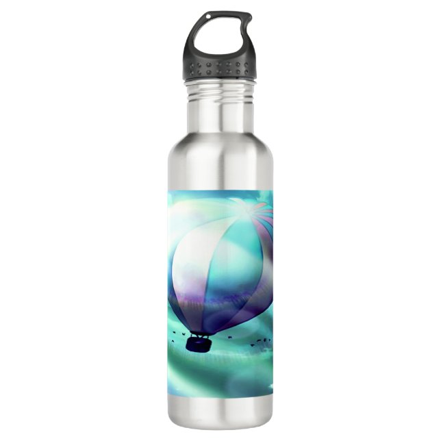 Botella De Agua Globo azul de aire caliente (Anverso)