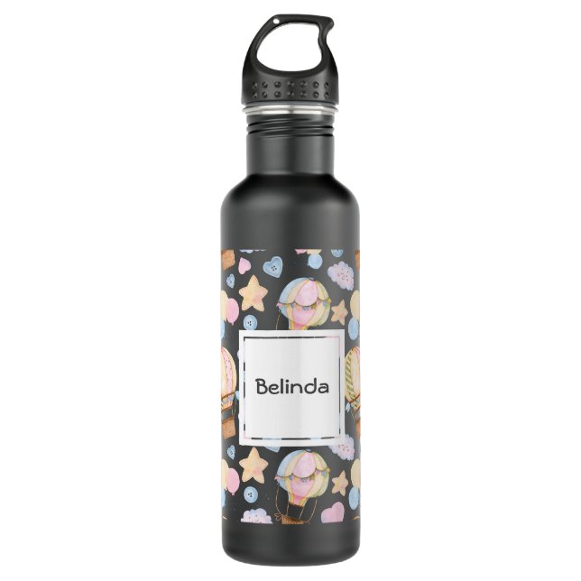 Botella De Agua Globo de aire caliente Modelo acuático sinusal (Anverso)