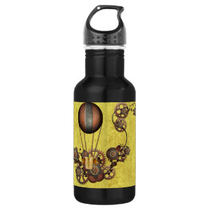 Botella De Agua Globo de vapor y engranajes